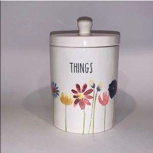 Rae Dunn Things Jar with Flowers